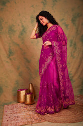Womens Fashion Ethnic Pink Color Sarees-MLSHWSA1134PNK0ONE